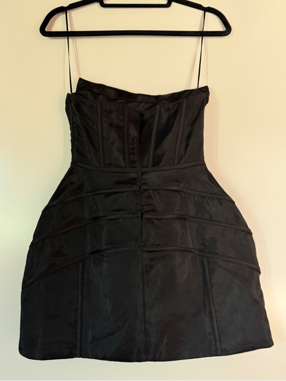 Heiress Beverly Hills Black Wavy Strapless Corset A-Line Mini Dress - Picture 5 of 6